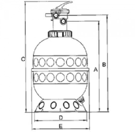 Polyethylene sand filter Pro series HI Hayward	