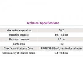 Polyethylene sand filter Pro Series HI Side Hayward
