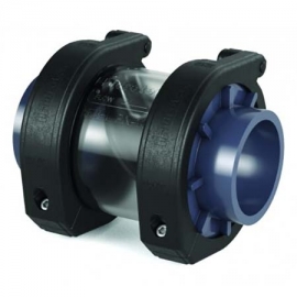 Check valve transparent body in-line pvc-u Hydroten
