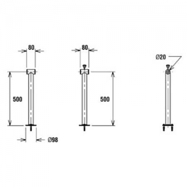Βάσεις άξονα καλύμματος με φλάντζα ζευγάρι RSF-050 AS
