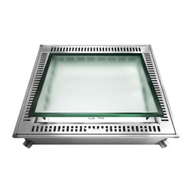 Glass manhole cover with suspension MXA