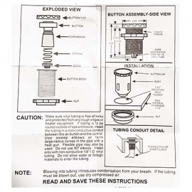Flush button On-off  with Bellows Allied Innovations