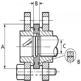 Pvc wafer check valve EPDM seat and joint