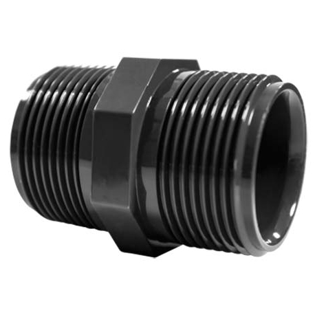 Barrel nipple with threaded male AC