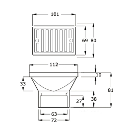 Suction inlet for overflow