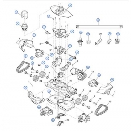 Middle engine housing Zodiac Mx8