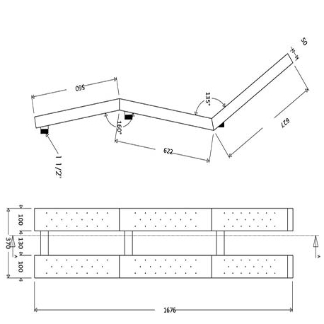 Air bed in stainless steel to build in A.S