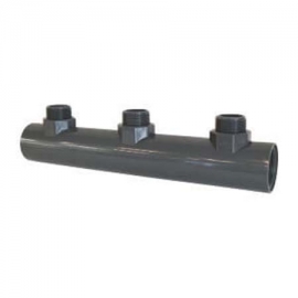 Male spigot triple outlet female central inlet pvc-u AK Palaplast