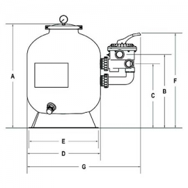 Sand filter polyethylene Injected AquaLine