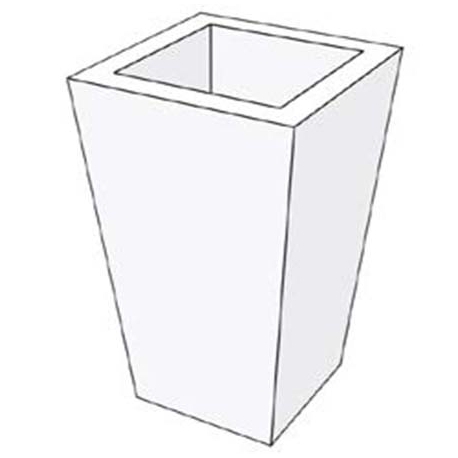 Square decorative flower pot